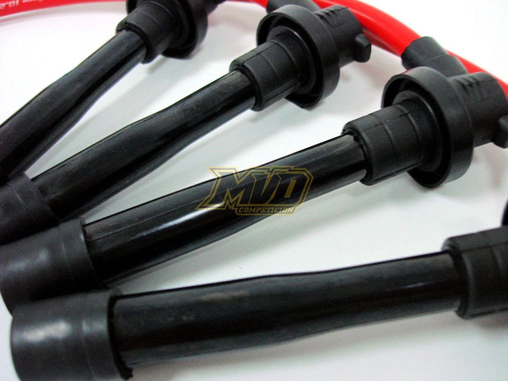 Juego de cables de bujía VMS Racing Nissan SR20 - Rojo 10.2MM 10 MM - Imagen 3