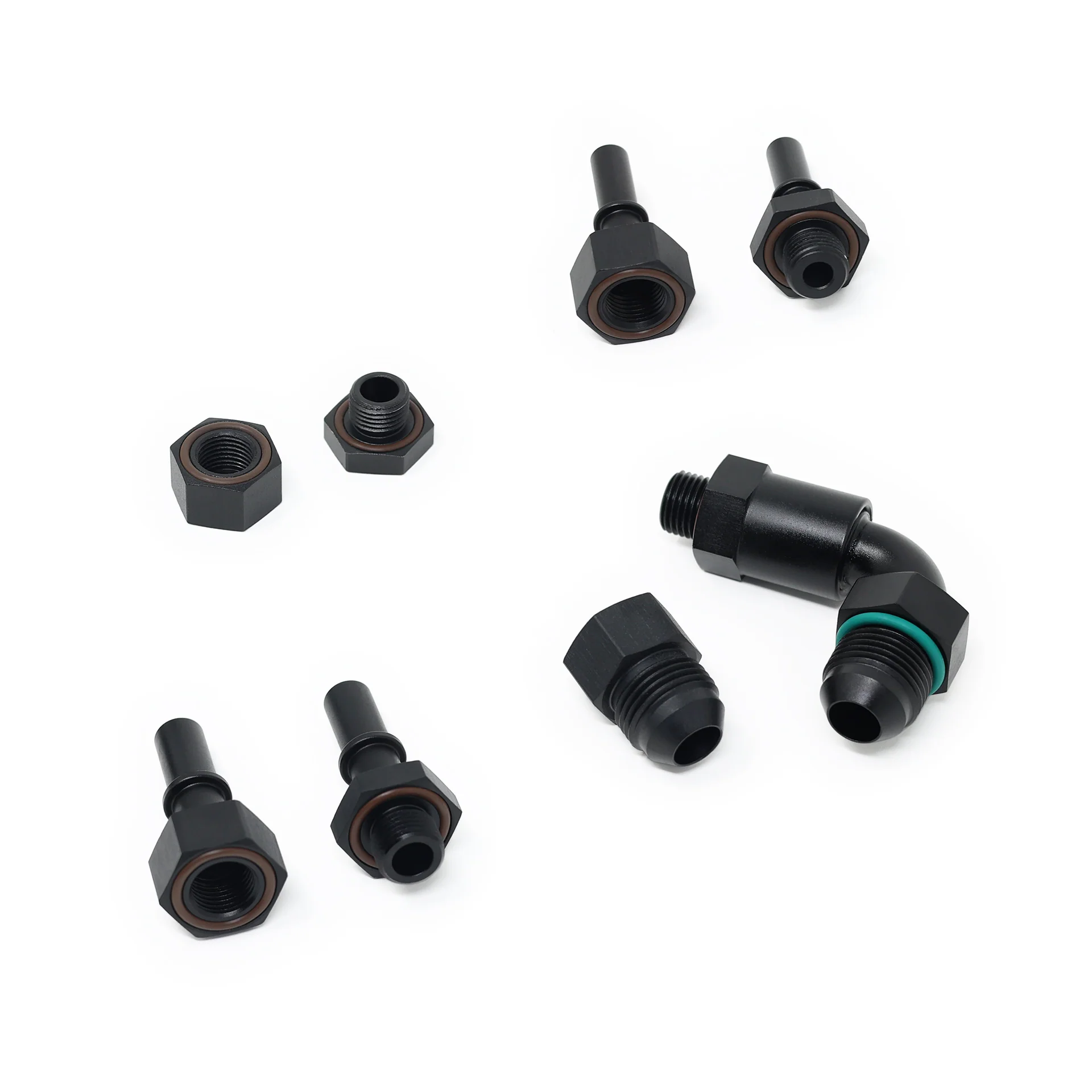 Precision Raceworks Conector rápido macho de 9,49 mm (3/8") Accesorios de mamparo tipo sombrero de copa mecanizados - Imagen 2