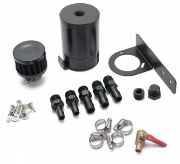 Canister de Aceite Universal de Aluminio con Deflector Turbo de 2 Puertos + Kit de Soporte de Montaje - Imagen 3