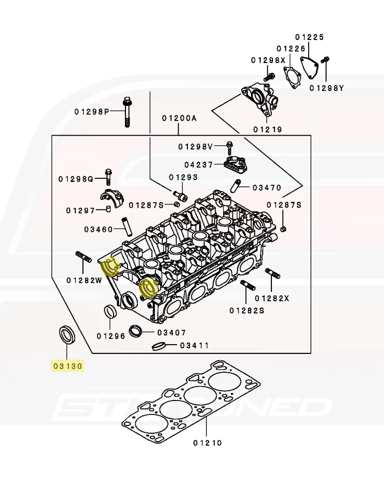 Mitsubishi OEM - Retén del árbol de levas para 4G63 Evo DSM - Imagen 2