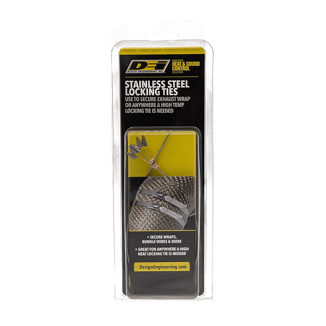 DEI - Bridas de seguridad para cables con mecanismo de bloqueo positivo, acero inoxidable 316, 5 mm x 14 pulgadas - Paquete de 5 - Imagen 2